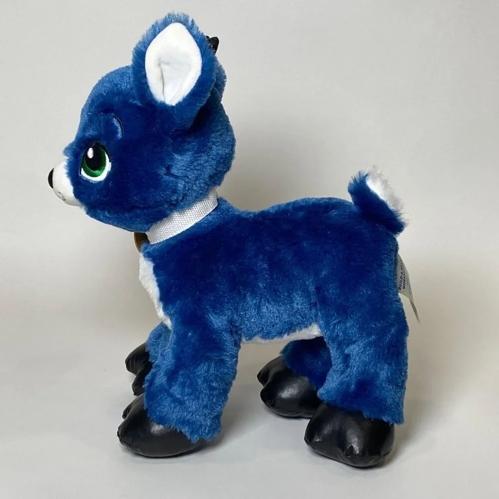 Build a Bear Workshop Tinsel Reindeer Plush Stuffed Animal Toy Blue No Cape